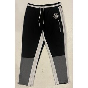Vintage Y2K Enyce Racing Pants Black Joggers Streetwear Track‎ Zip Men's XL
